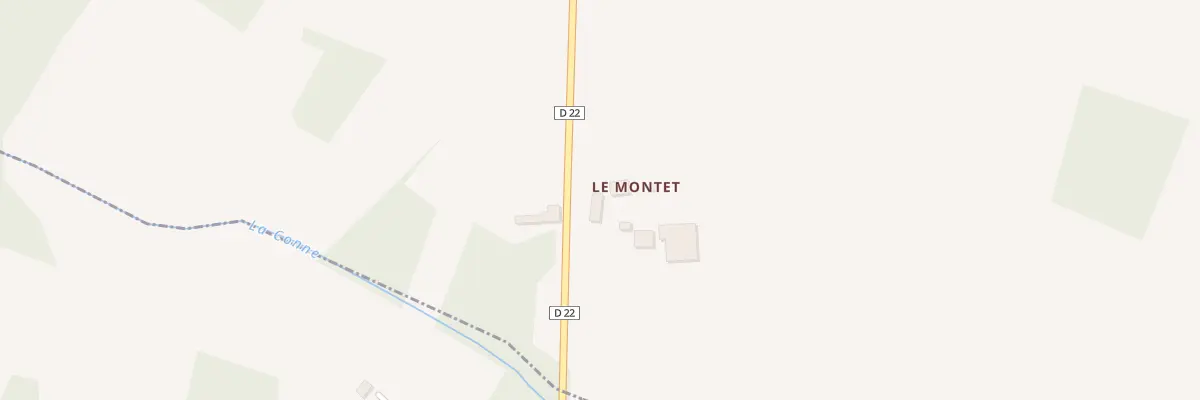 Plan du 135 Le Montet Est à Faux-en-Périgord