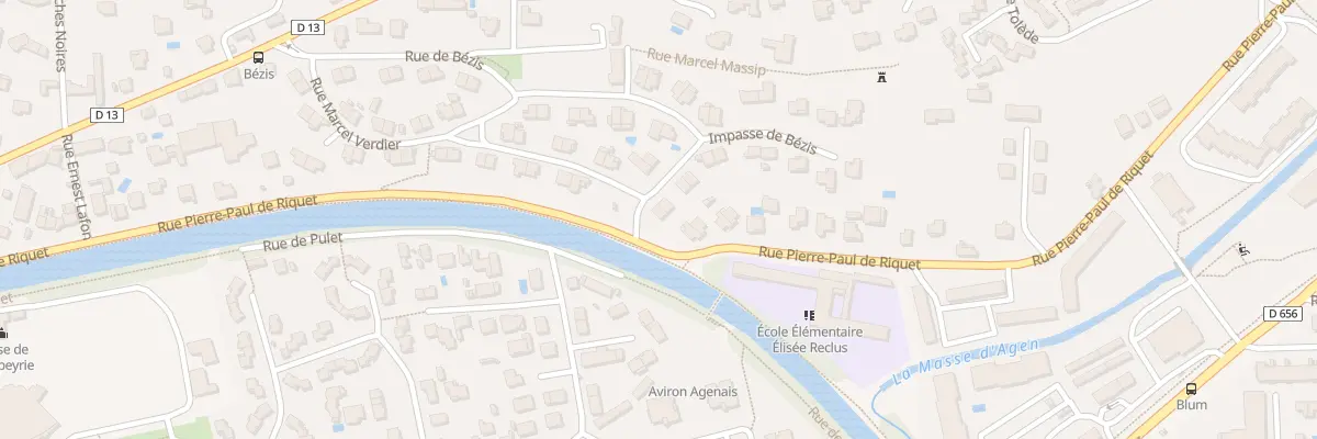 Plan du 25 Rue de Bézis à Agen