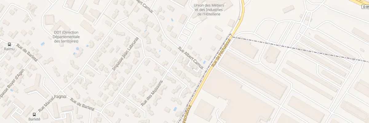 Plan du 9002 Rue Albert Camus à Agen