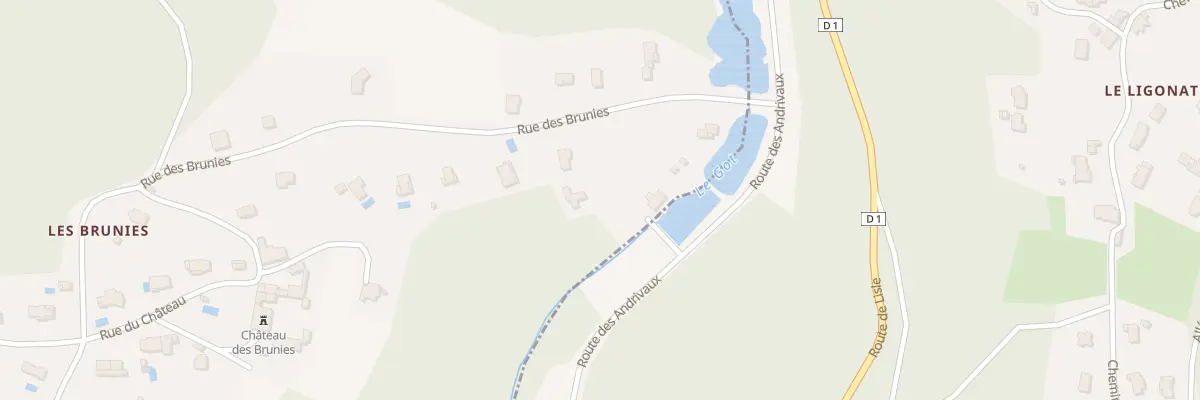 Plan du 1244 Rue des Brunies à La Chapelle-Gonaguet