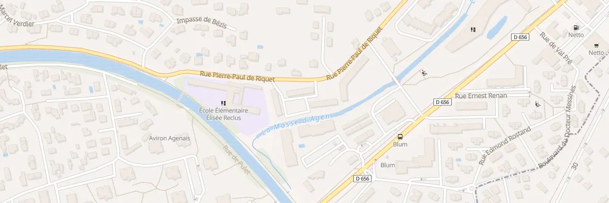 Plan du 872 Rue Pierre Paul de Riquet à Agen