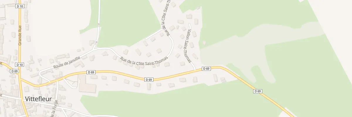 Plan du 3 Vallon Saint Thomas à Vittefleur