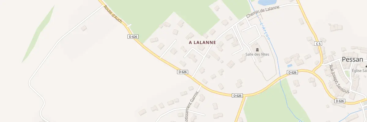 Plan du 1 Che de Lalanne à Pessan