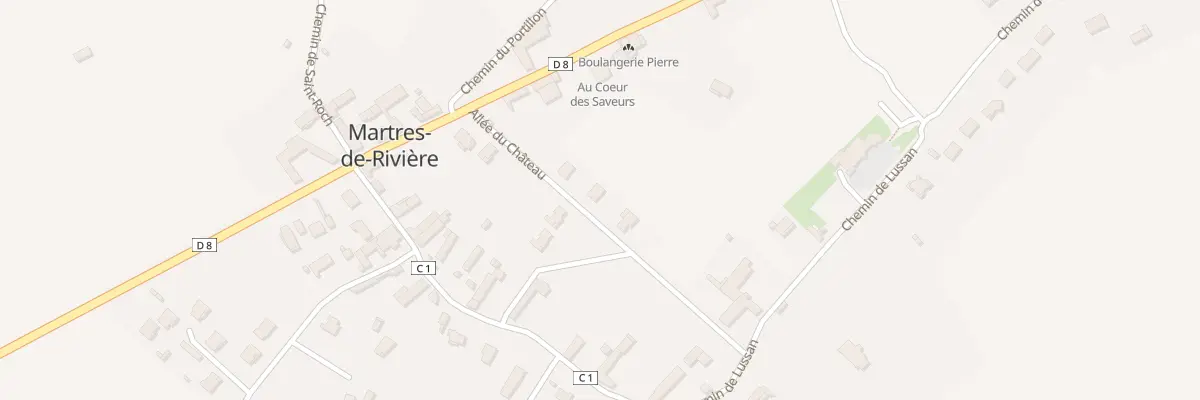 Plan du 3 All du Chateau à Martres-de-Rivière