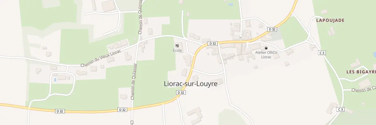 Plan du 43 Le Bourg à Liorac-sur-Louyre