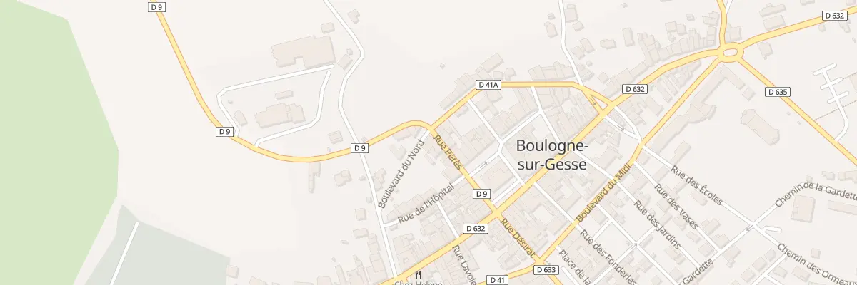 Plan du 13 Rue Pérés à Boulogne-sur-Gesse