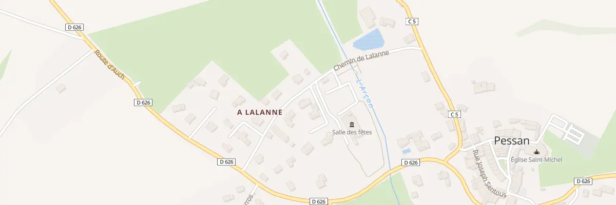 Plan du 5339 A Lalanne à Pessan