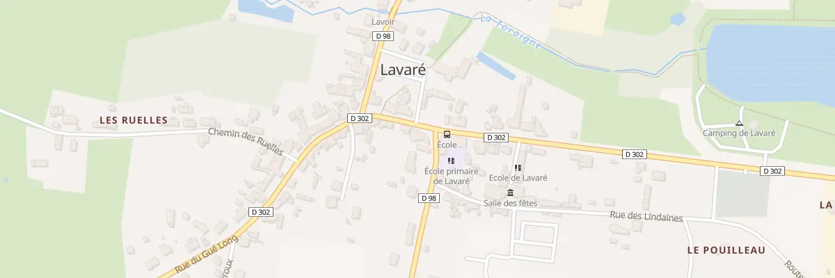 Plan du 1 Rue du Gue Long à Lavaré