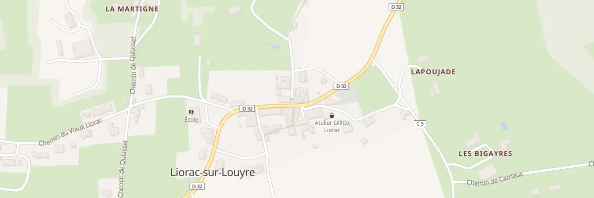Plan du 54 Le Bourg à Liorac-sur-Louyre