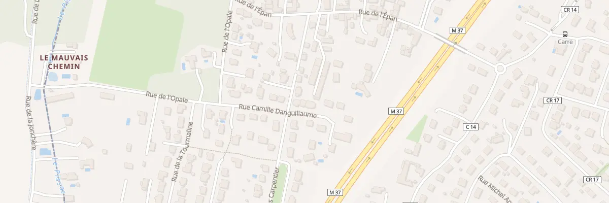 Plan du 12 Rue Camille Danguillaume à Joué-lès-Tours