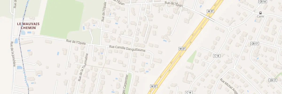 Plan du 14 Rue Camille Danguillaume à Joué-lès-Tours