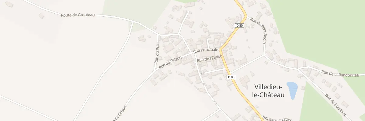 Plan du 1 Rue de Grison à Villedieu-le-Château