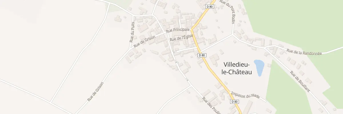 Plan du 6 Rue des Poulies à Villedieu-le-Château