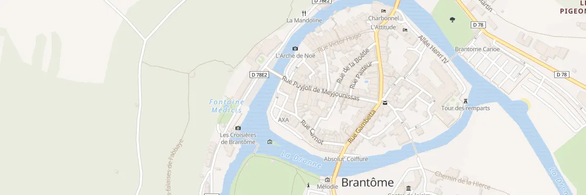 Plan du 1 Pl d’Albret à Brantôme en Périgord