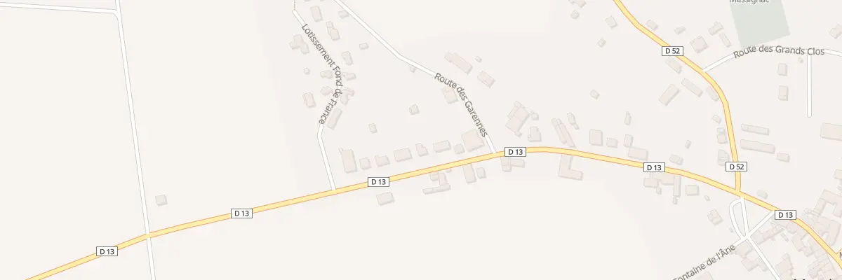 Plan du 33 Rte de la Rochefoucauld à Massignac