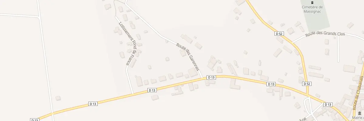 Plan du 29 Rte de la Rochefoucauld à Massignac