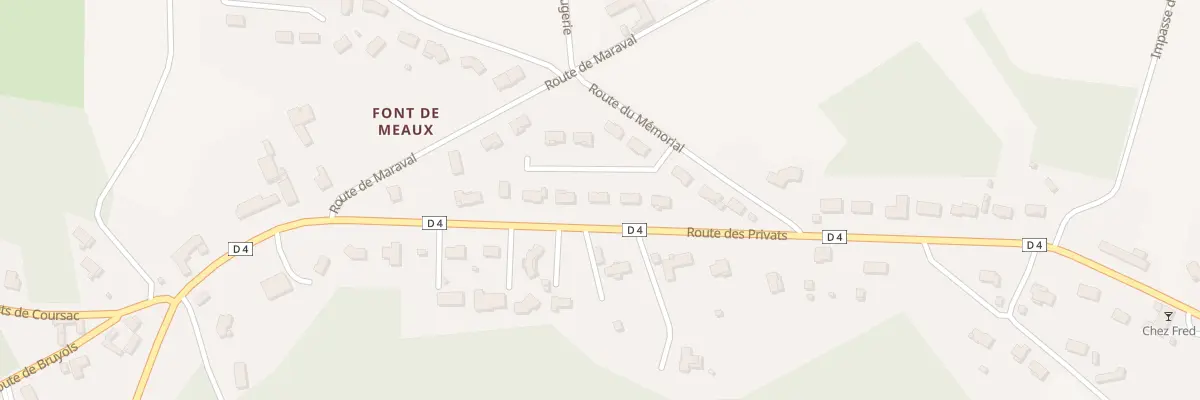 Plan du 3 Res Font de Meaux à Coursac