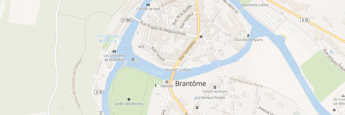 Plan du 6 Rue Carnot à Brantôme en Périgord