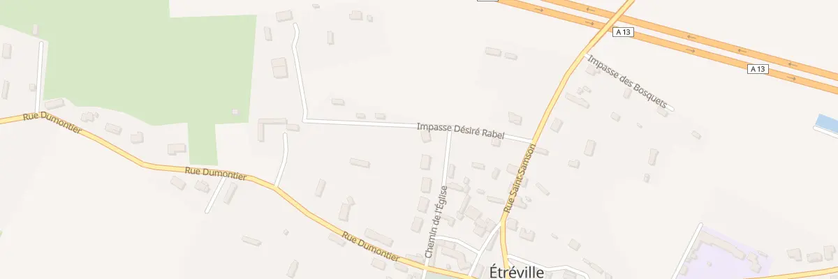 Plan du 129 Che de l’Eglise à Étréville