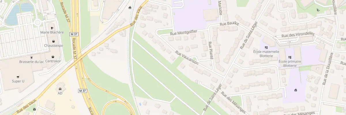 Plan du 20 Rue Vaucanson à Joué-lès-Tours