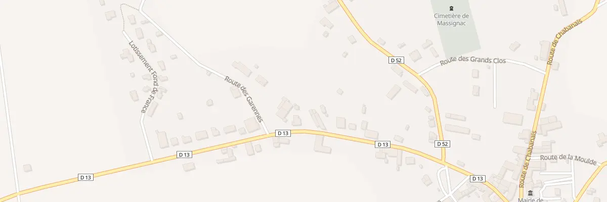 Plan du 23 Rte de la Rochefoucauld à Massignac