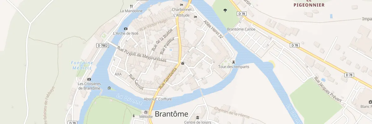 Plan du 1 Rue Joussain à Brantôme en Périgord