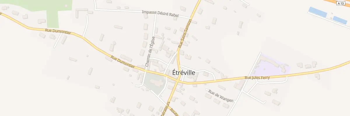 Plan du 53 Pas du Bourrelier à Étréville