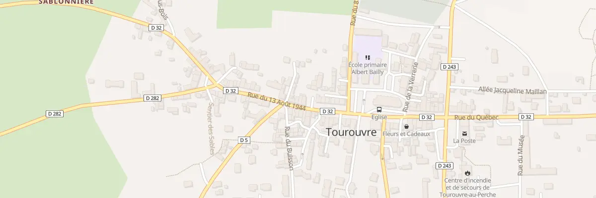Plan du 28 Rue du 13 Août 1944 à Tourouvre au Perche