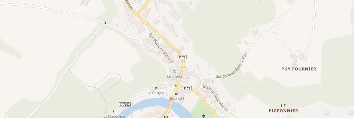 Plan du 14 Rue Pierre de Mareuil à Brantôme en Périgord
