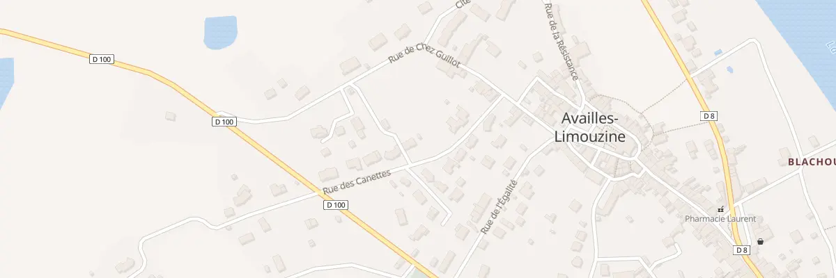Plan du 12 Rue des Canettes à Availles-Limouzine