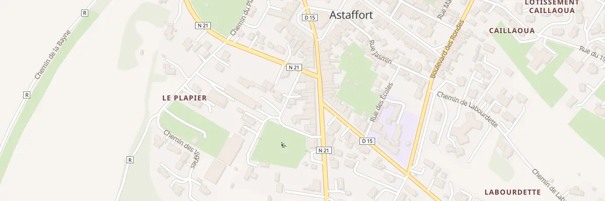 Plan du 13 Fg Faubourg Corne à Astaffort