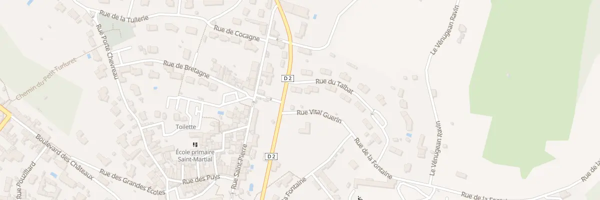 Plan du 2 Rue du Talbat à Chauvigny