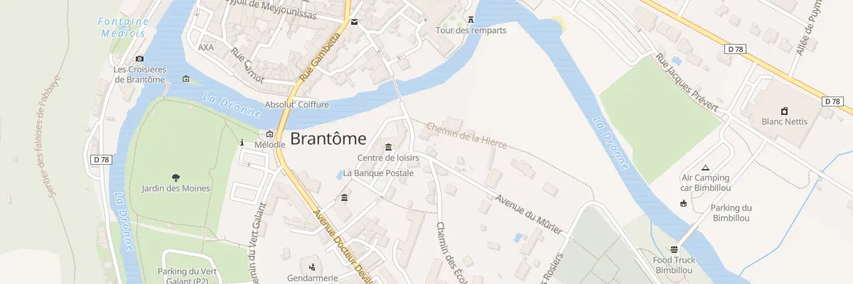 Plan du 1 Av du Mûrier à Brantôme en Périgord