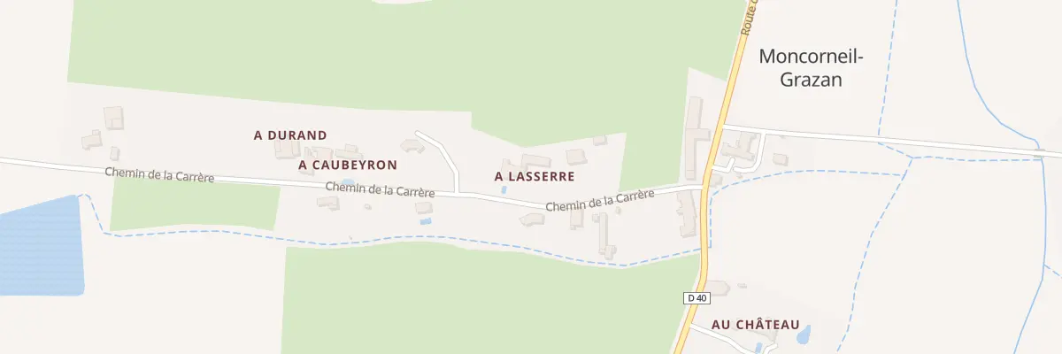 Plan du 5012 A Lasserre à Moncorneil-Grazan