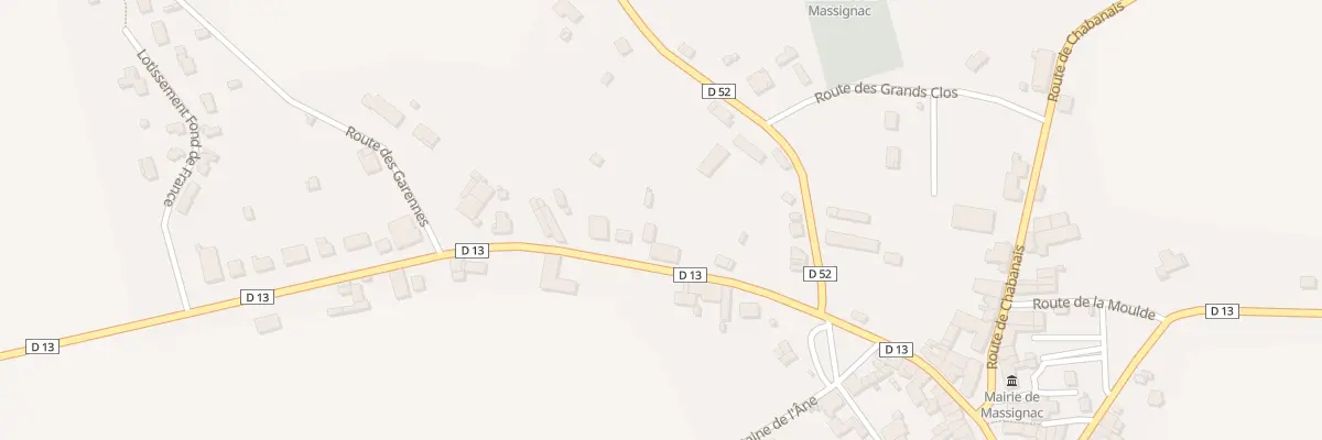 Plan du 18 Rte de la Rochefoucauld à Massignac
