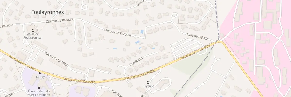 Plan du 8 Rue Rodin à Foulayronnes