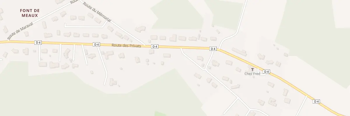 Plan du 26 Rte des Privats à Coursac