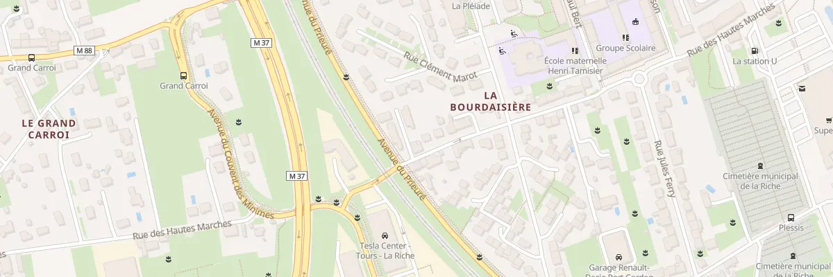 Plan du 75 Rue des Hautes Marches à La Riche
