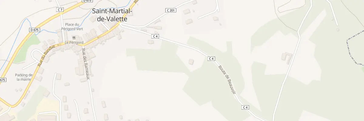 Plan du 266 Rte de Beauvoir à Saint-Martial-de-Valette