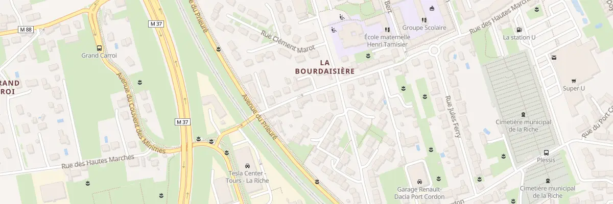 Plan du 72 Rue des Hautes Marches à La Riche