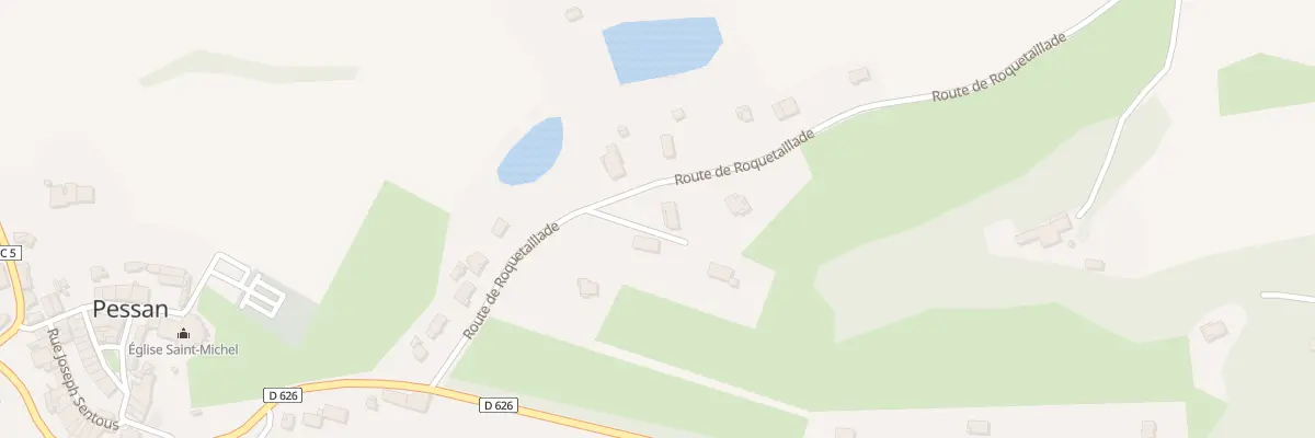 Plan du 206 Rte de Roquetaillade à Pessan