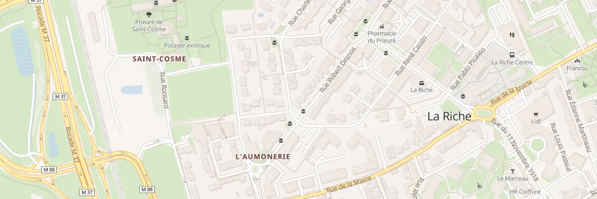 Plan du 6 Rue Robert Desnos à La Riche