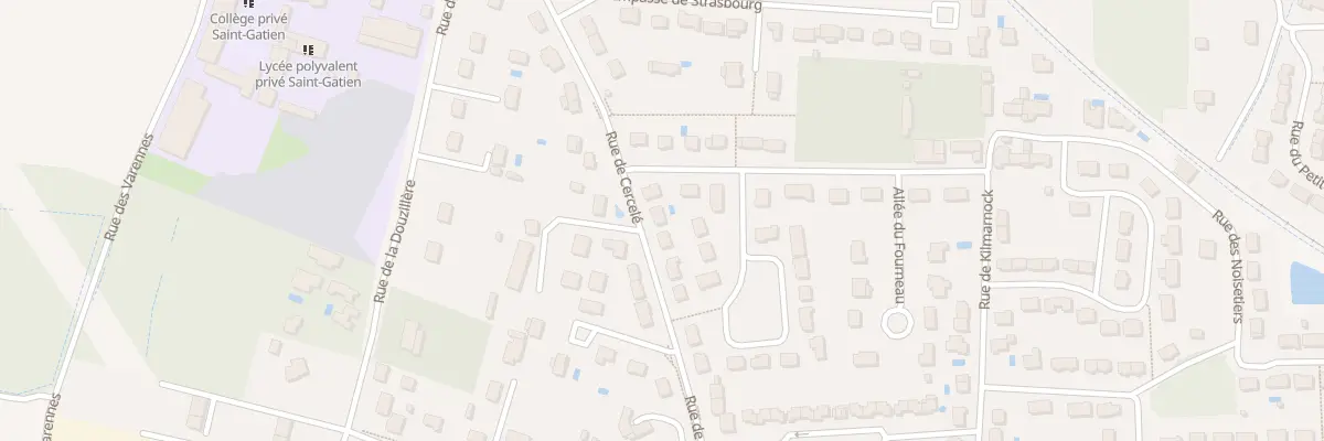 Plan du 9002 Rue de Cercelé à Joué-lès-Tours