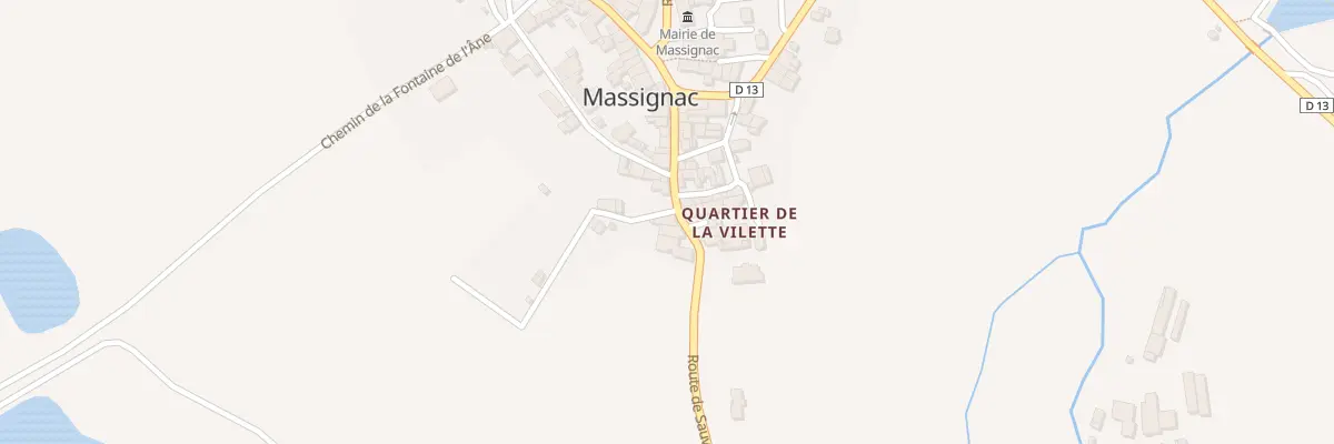 Plan du 13 Rte de Sauvagnac à Massignac