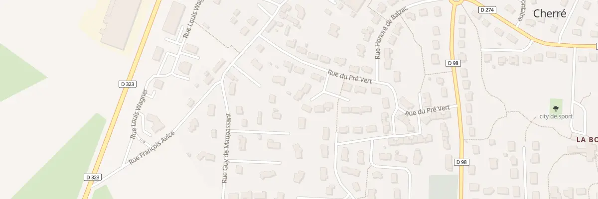 Plan du 4 Imp du Pré Vert à Cherré-Au