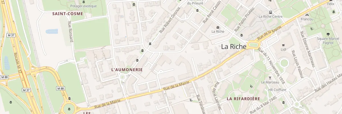 Plan du 1 Rue René Cassin à La Riche