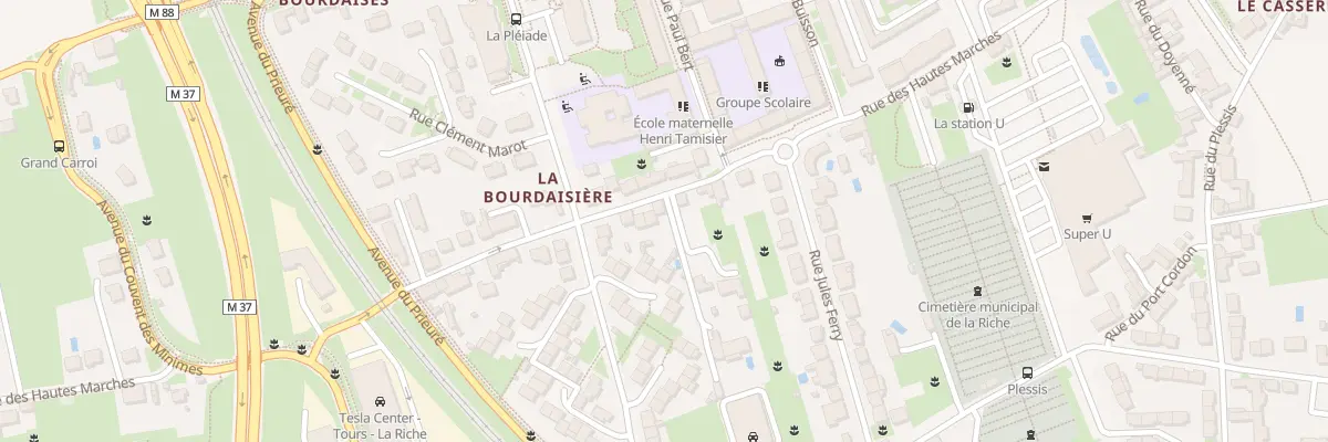 Plan du 64 Rue des Hautes Marches à La Riche