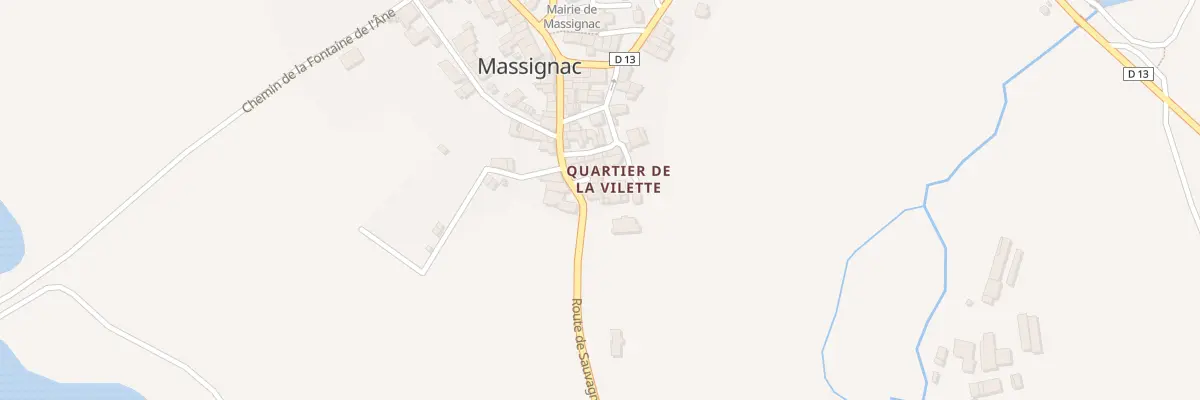 Plan du 14 Rte de Sauvagnac à Massignac