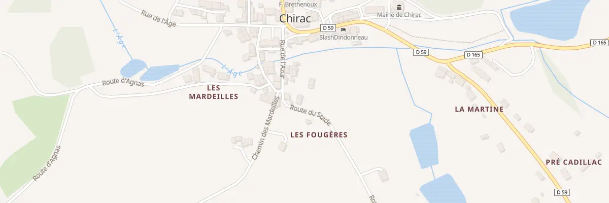 Plan du 3 Rte du Stade à Chirac