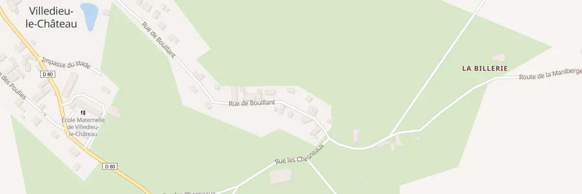 Plan du 39 Rue de Bouillant à Villedieu-le-Château